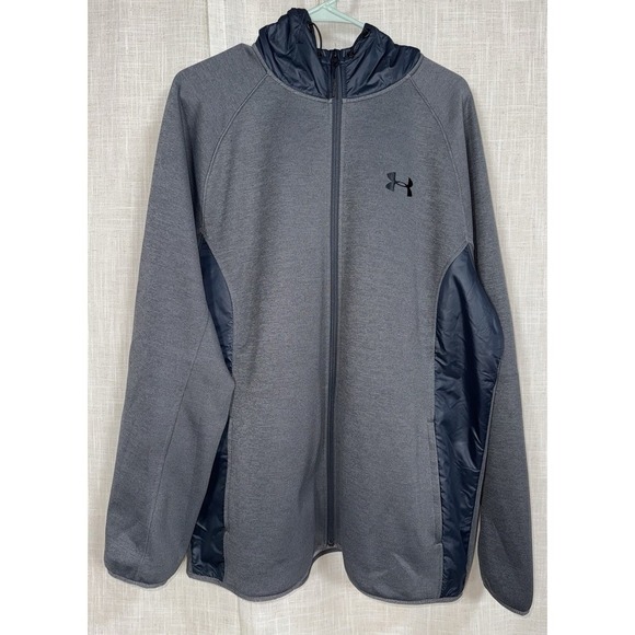 Under Armour Other - Under Armour G87 Fleece Gray Storm Jacket Full Zip Hoodie Men's XLarge XL
